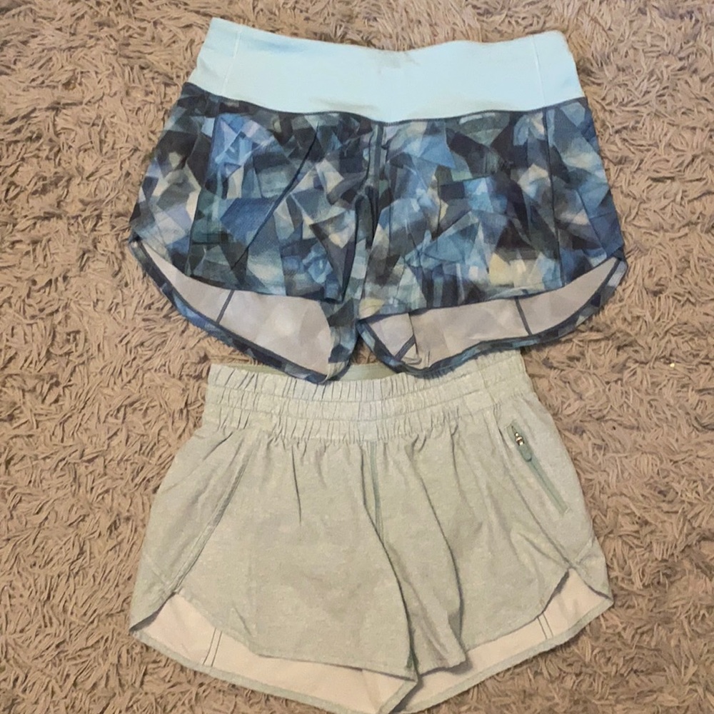 Lululemon short Lot speed up and tracker sz 6